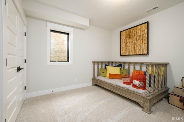 living area featuring carpet floors