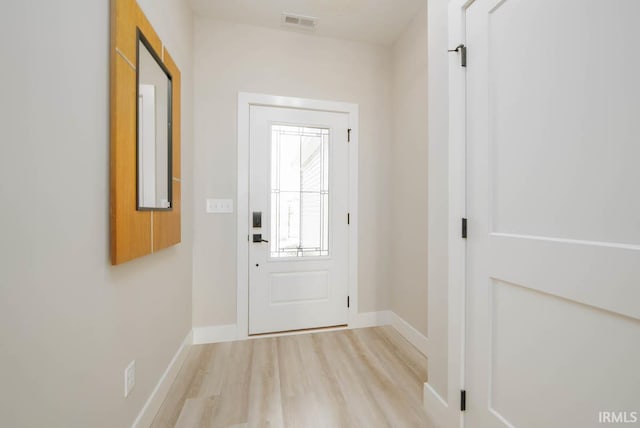 entryway featuring light hardwood / wood-style flooring