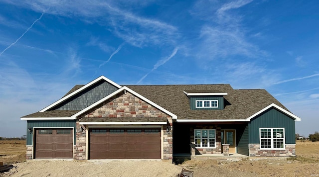 craftsman-style house with a garage