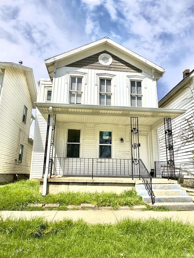 view of front of house with a porch