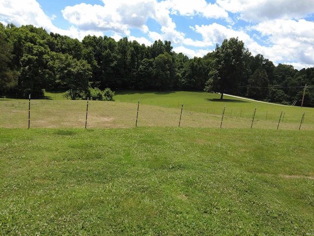 view of yard featuring a rural view