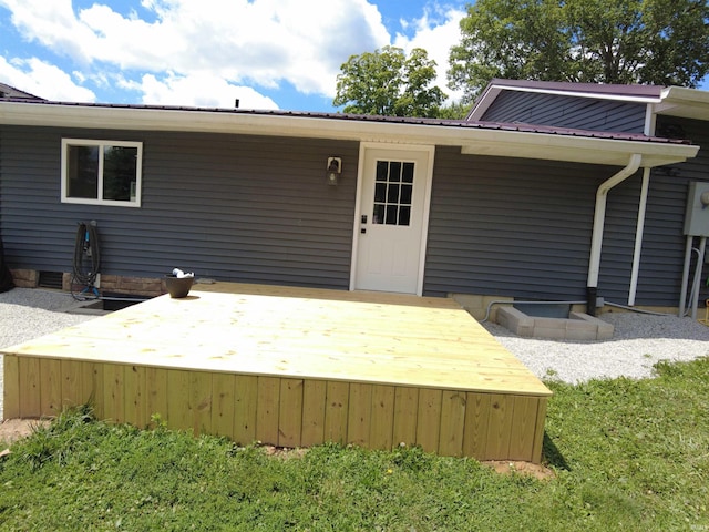 exterior space with a wooden deck