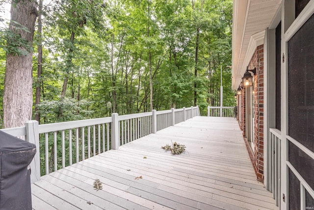 view of wooden deck