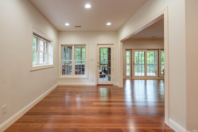 interior space with wood-type flooring