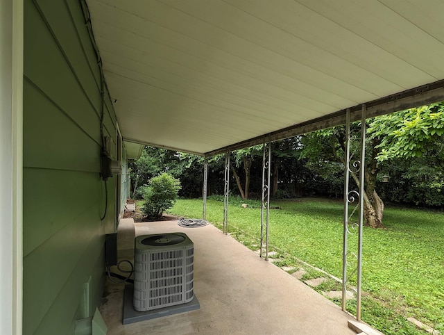 view of patio / terrace featuring central AC unit