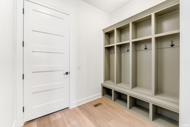 mudroom featuring hardwood / wood-style floors