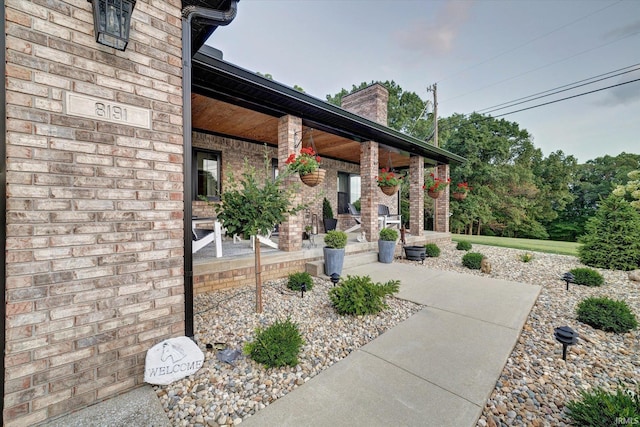 view of patio with covered porch