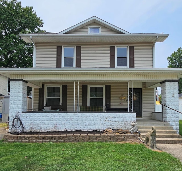 view of front of house featuring covered porch