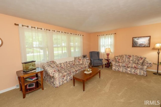 view of carpeted living room