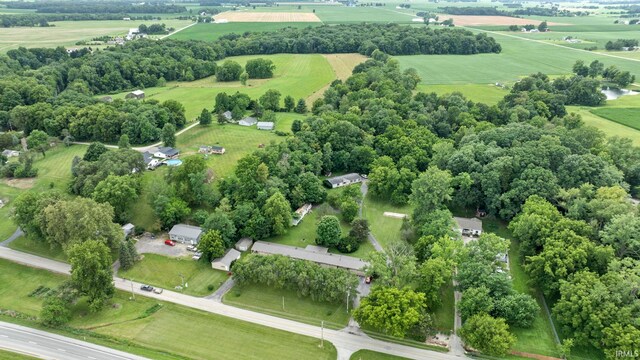 bird's eye view featuring a rural view