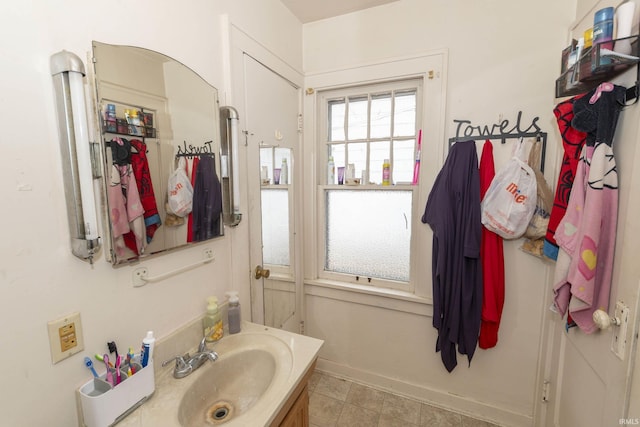 bathroom with vanity