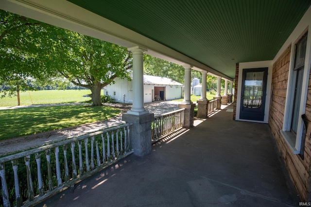 view of patio / terrace with a porch