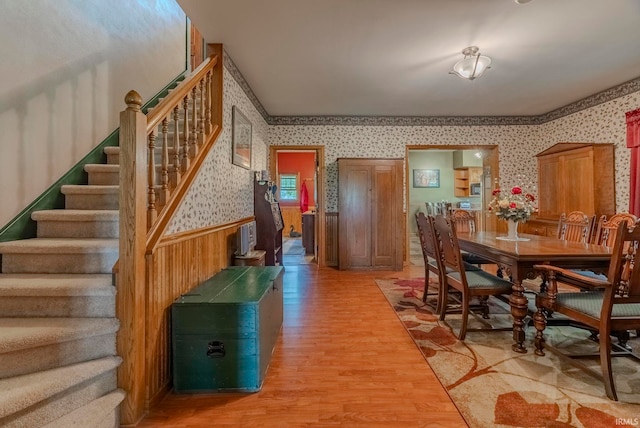 dining room with hardwood / wood-style floors