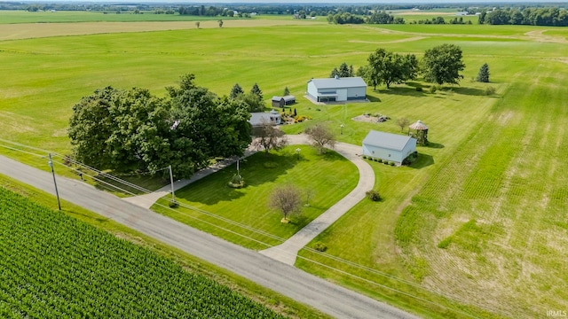 drone / aerial view with a rural view