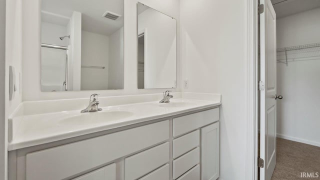 bathroom with vanity