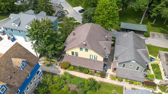 drone / aerial view featuring a residential view