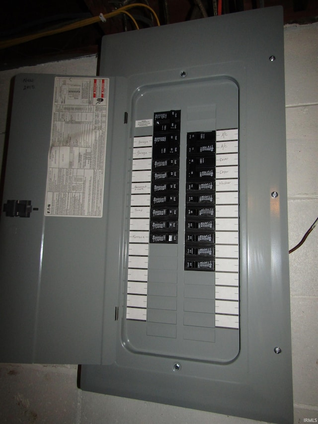 utility room with electric panel