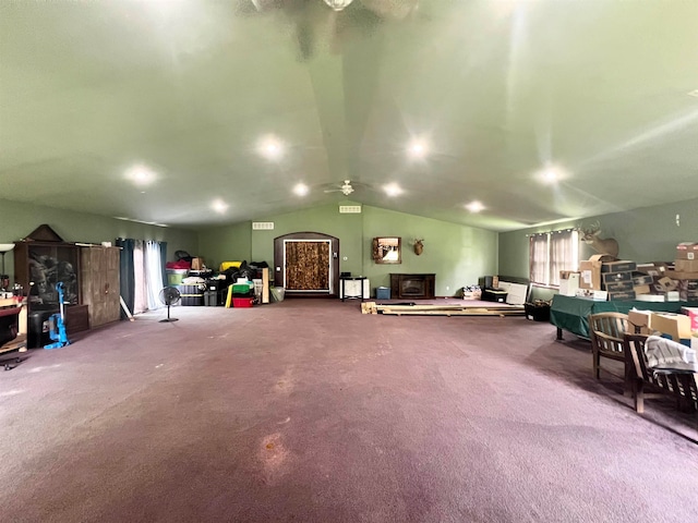 misc room with carpet floors and a healthy amount of sunlight