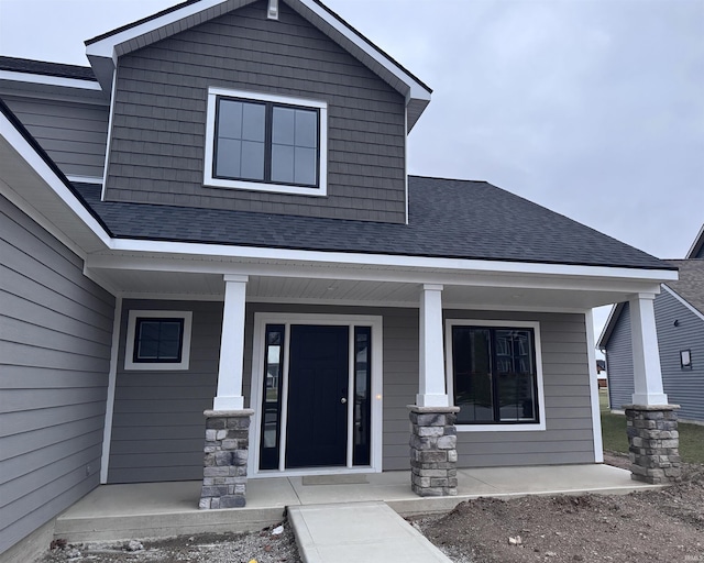 view of front of home with a porch