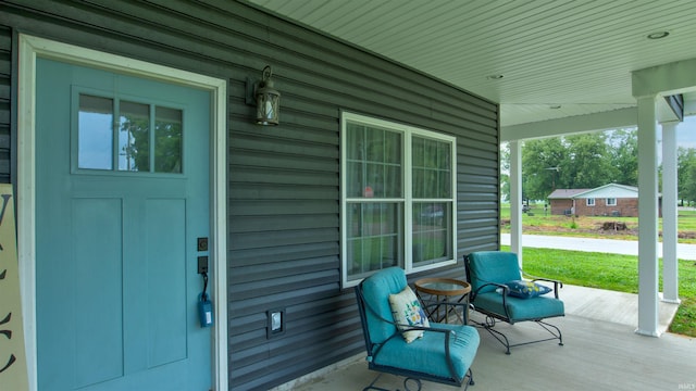 view of patio / terrace with covered porch