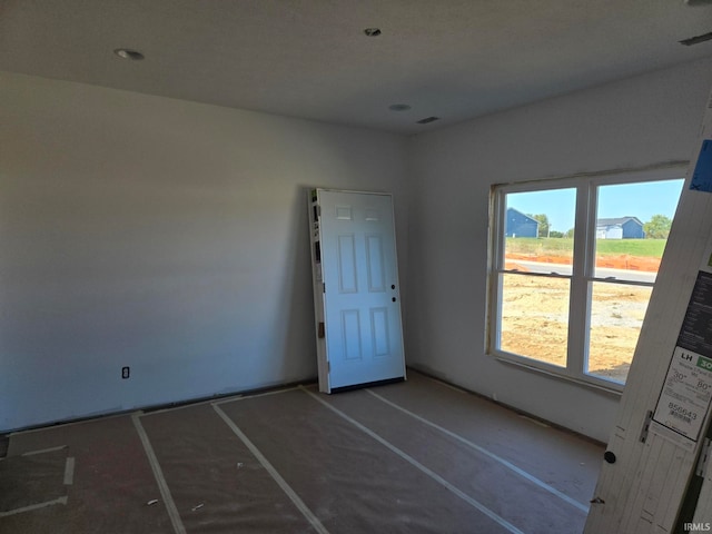 spare room with a wealth of natural light