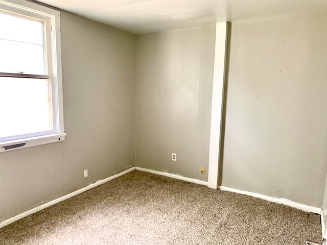 spare room featuring carpet