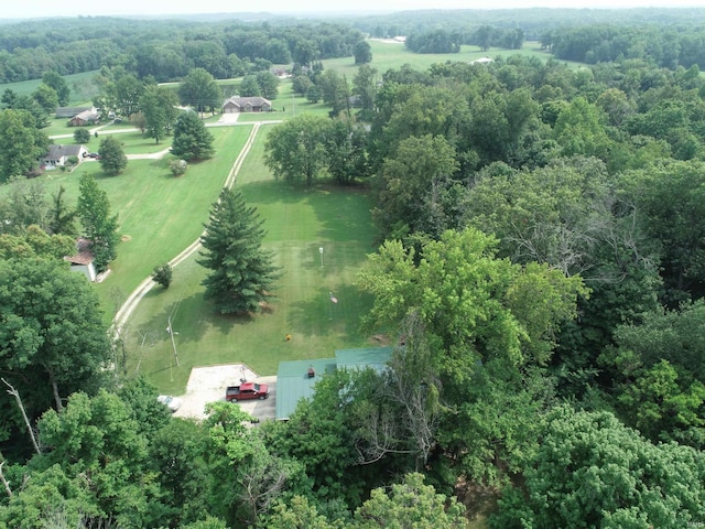 bird's eye view featuring a rural view