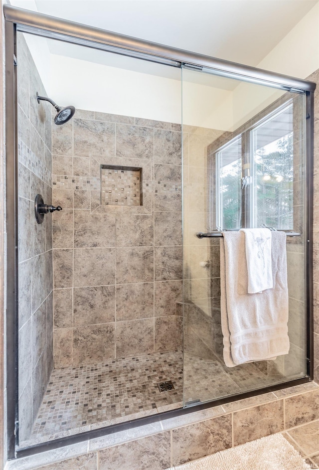 bathroom with walk in shower