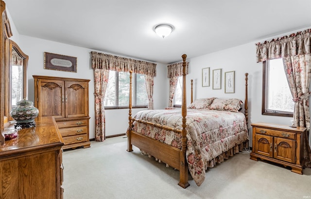 view of carpeted bedroom