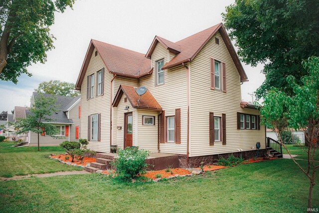 view of front of house featuring a front yard