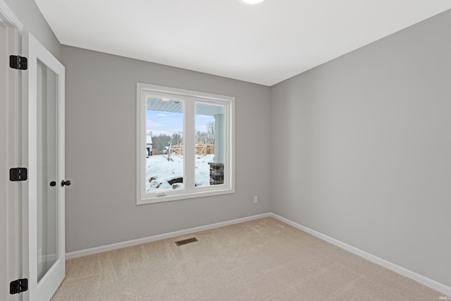 view of carpeted empty room