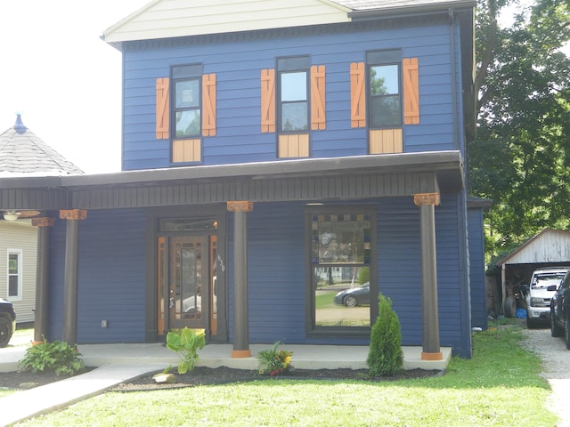 view of front of home featuring a porch