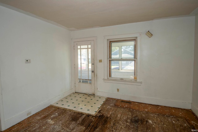 interior space featuring dark hardwood / wood-style flooring