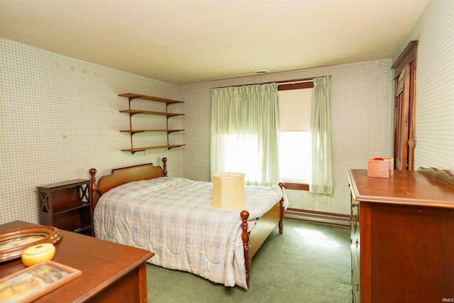 bedroom featuring carpet