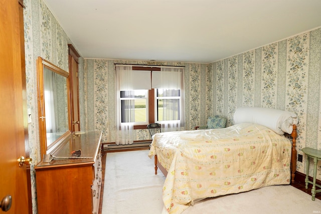 bedroom featuring carpet flooring