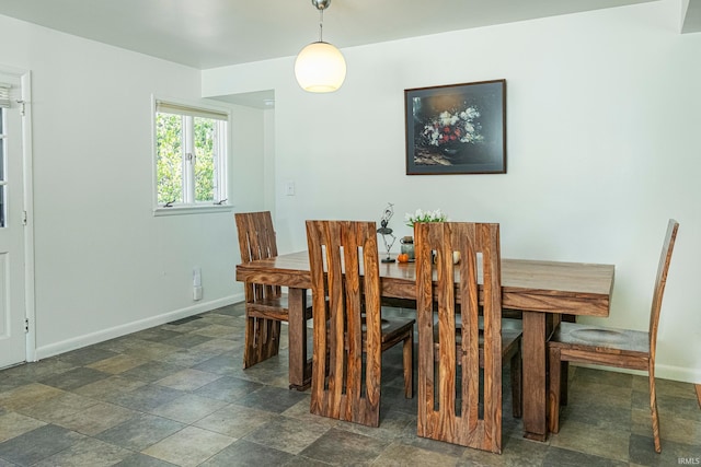 view of tiled dining room