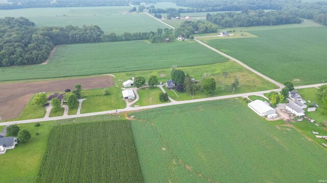 drone / aerial view featuring a rural view