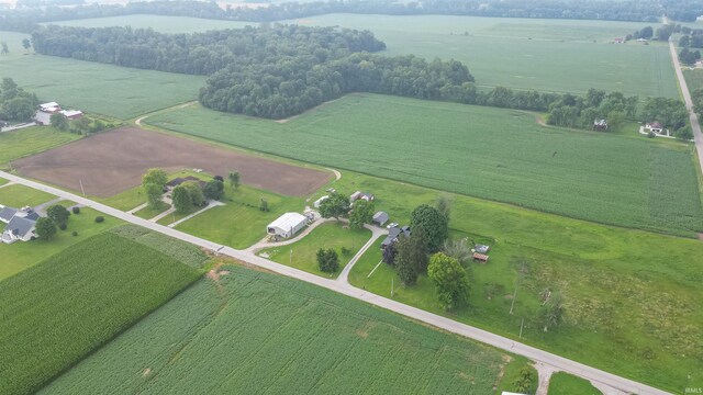 aerial view with a rural view