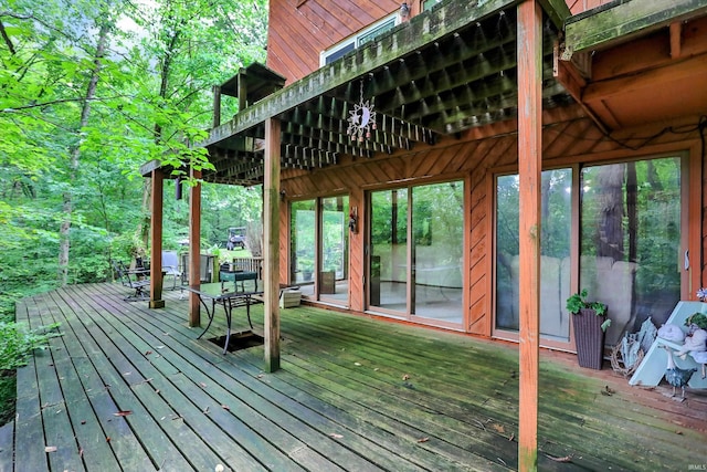 view of wooden terrace