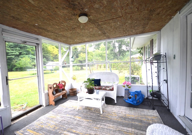 view of sunroom