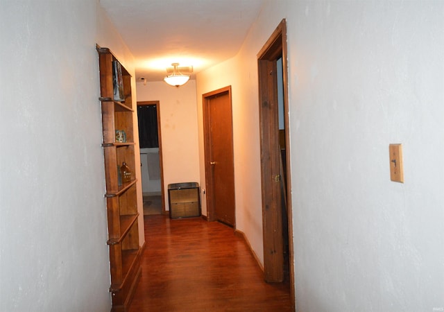 hall featuring dark hardwood / wood-style floors