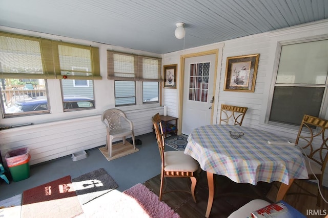 view of sunroom