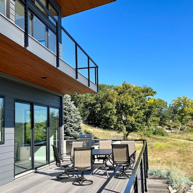 view of wooden terrace