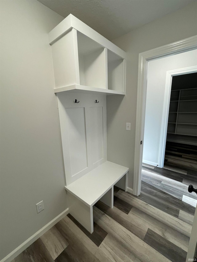 mudroom featuring hardwood / wood-style flooring