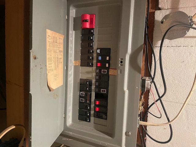 utility room with electric panel