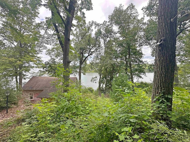 view of yard featuring a water view