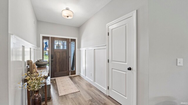 entryway featuring light hardwood / wood-style flooring