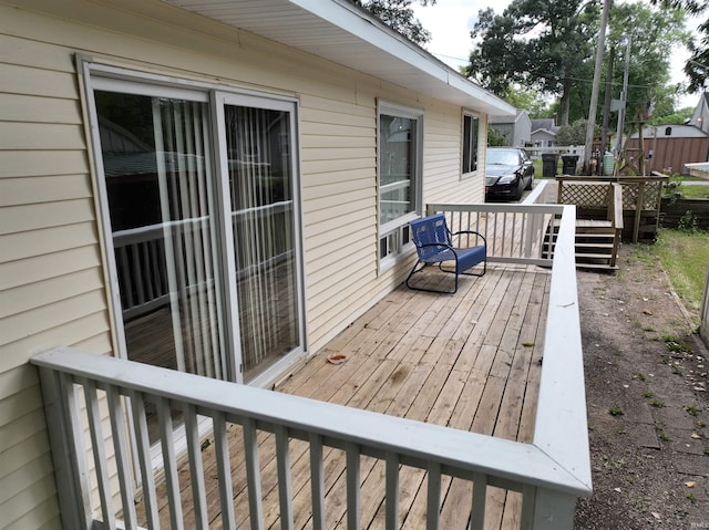 view of wooden deck