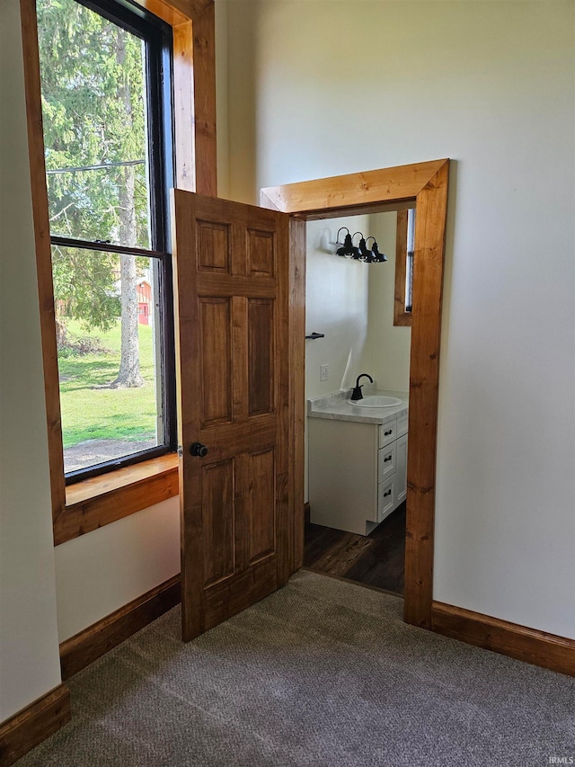 interior space featuring sink