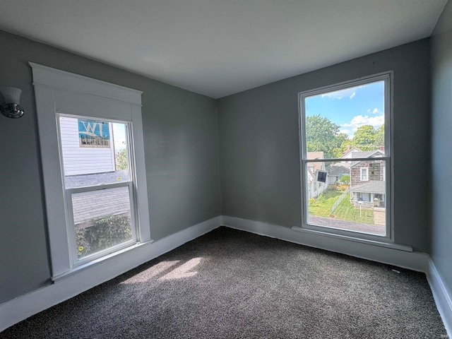 carpeted spare room with a healthy amount of sunlight